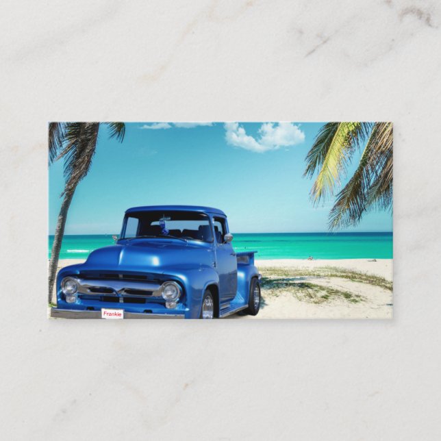Tarjeta De Visita Florida Mechanic Classic Car Business Card (Anverso)