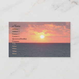 Tarjeta De Visita Florida Sunrise