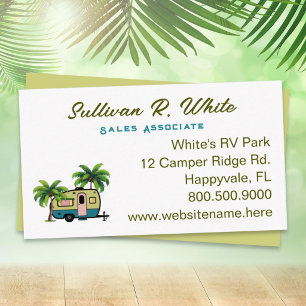 Tarjeta De Visita Florida Ventas de RV Camping Travel Trailer 