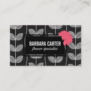 Tarjeta De Visita Florismo   Carnations   Doodles de flores de calca