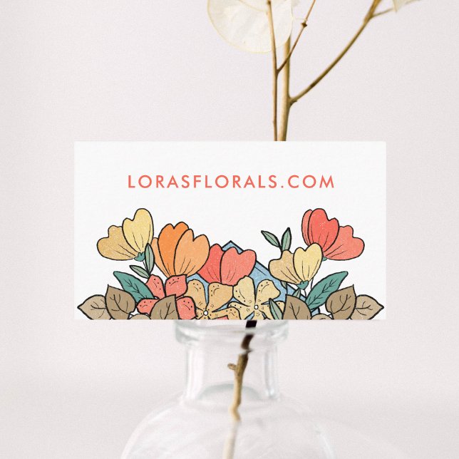 Tarjeta De Visita Florismo de diseño floral cute (Subido por el creador)
