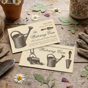 Tarjeta De Visita Florismo de estilo vintage o tienda de jardines, j