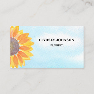 Tarjeta De Visita Florismo de girasol