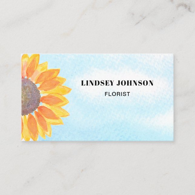 Tarjeta De Visita Florismo de girasol (Anverso)