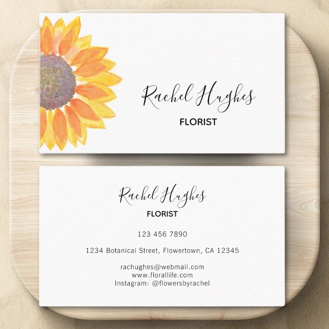 Tarjeta De Visita Florismo de girasol (Subido por el creador)