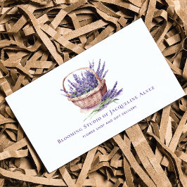 Tarjeta De Visita Florismo de lavanda acuarela elegante