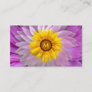 Tarjeta De Visita Florismo flor monograma caligrafía QRCode