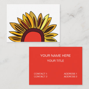 Tarjeta De Visita Florismo floral de girasol