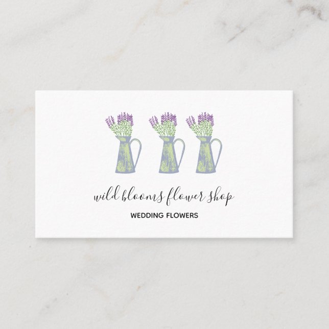 Tarjeta De Visita Florismo | Flower Shop Cute Business Card (Anverso)