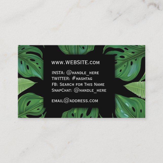 Tarjeta De Visita Florismo profesional de la planta ejecutiva (Anverso)