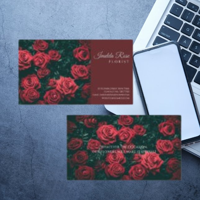 Tarjeta De Visita Florismo Red Rose (Subido por el creador)