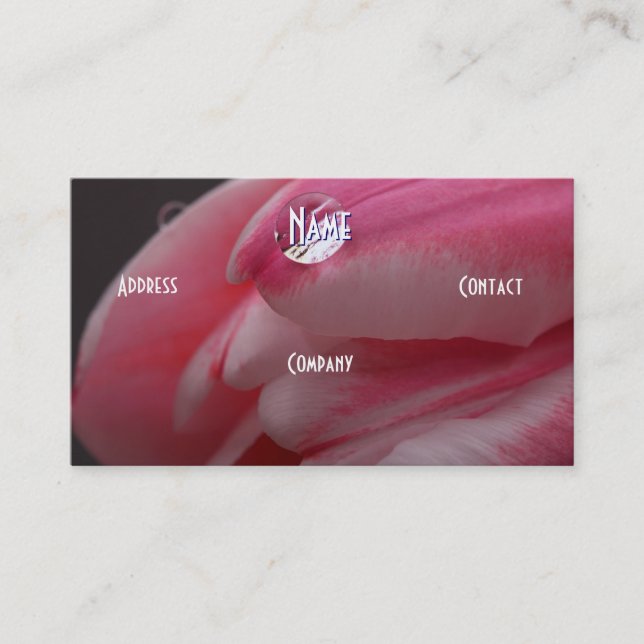 Tarjeta De Visita Florismo - Rosa rosa (Anverso)