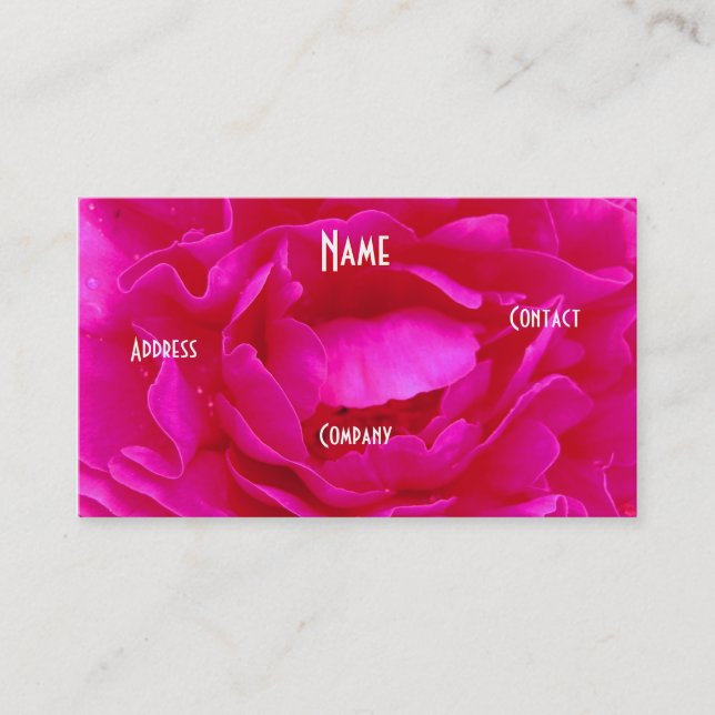 Tarjeta De Visita Florismo - Rosa verde rosado (Anverso)