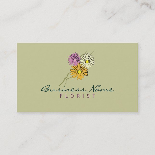 Tarjeta de visita Florist (Anverso)
