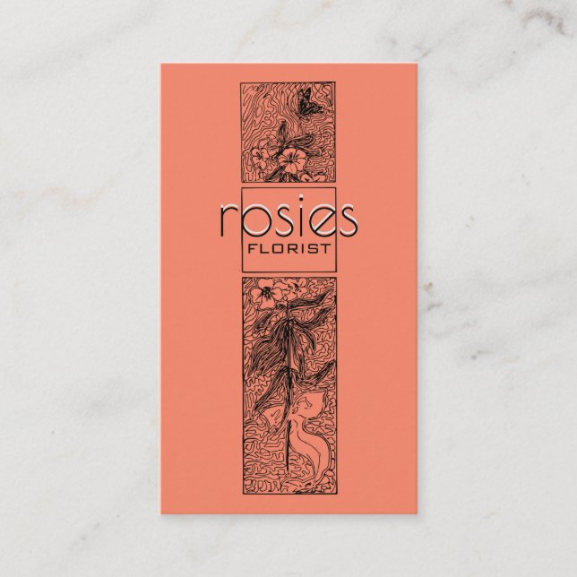 Tarjeta de visita Florist (Anverso)