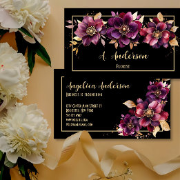 Tarjeta De Visita Florist Black