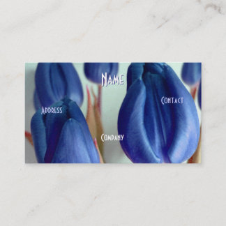 Tarjeta De Visita Florist - Blue Rosey Tulips