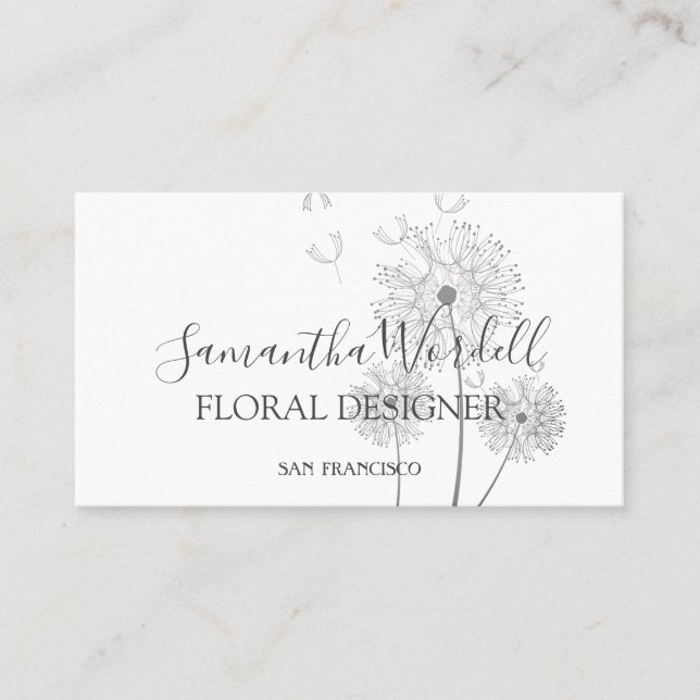 Tarjeta de visita Florist de Ilustracion Floral (Anverso)