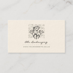 Tarjeta de visita Florist/Gardener (versión gris)