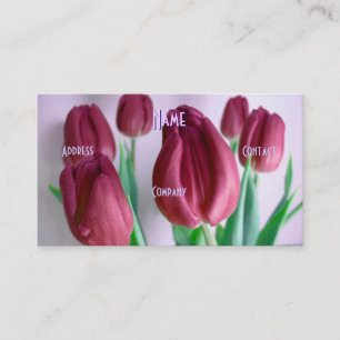 Tarjeta De Visita Florist - Rosey Tulips