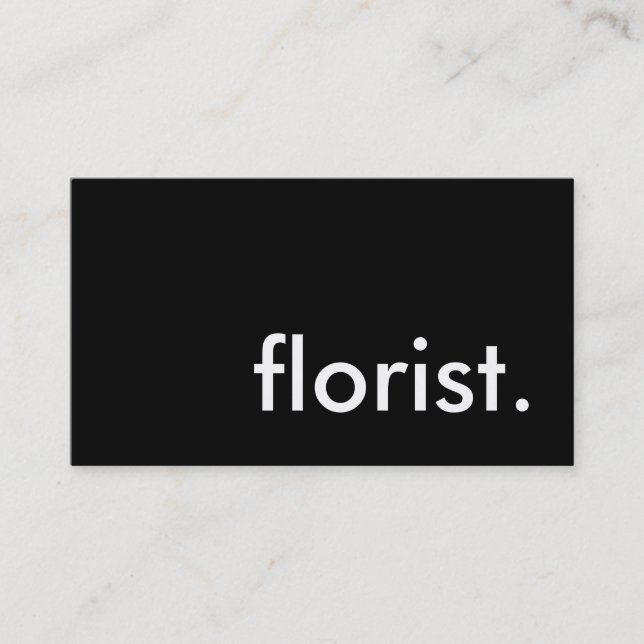 Tarjeta De Visita florista. (Anverso)