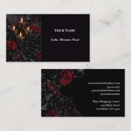 Tarjeta De Visita Florista Alternativa Gótica de Floral Oscura