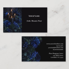 Tarjeta De Visita Florista Alternativa Gótica de Floral Oscura