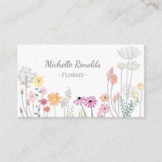 Tarjeta De Visita Florista bonito del jardín de flores de la
