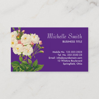 Tarjeta De Visita Florista botánico floral del jardinero de la