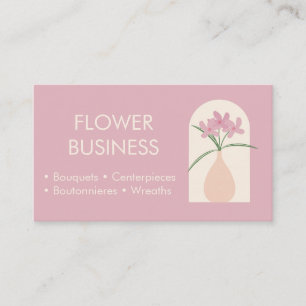 Tarjeta de visita florista de flores modernas