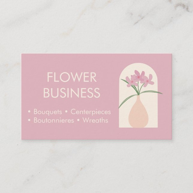 Tarjeta de visita florista de flores modernas (Anverso)