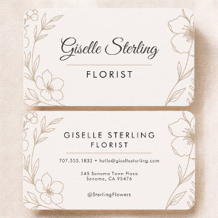 Tarjeta De Visita Florista Floral