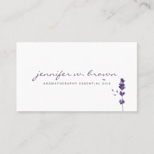 Tarjeta De Visita Florista Lavanda Hierba Hoja Botánica