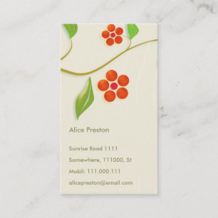 Tarjeta De Visita Florista profesional