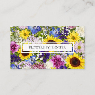 Tarjeta De Visita Floristas, Collages de fotos de flores y productor