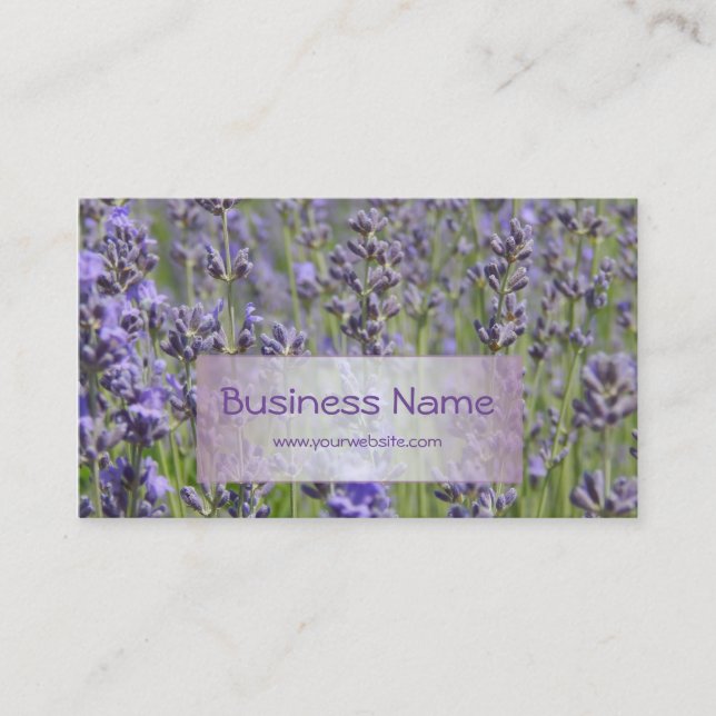 Tarjeta De Visita Floristería - campos de la lavanda (Anverso)