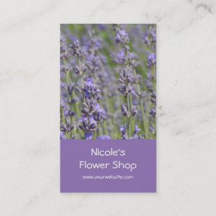 Tarjeta De Visita Floristería - campos de la lavanda