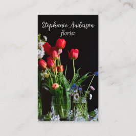 Tarjeta De Visita Floristería elegante