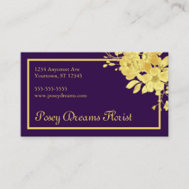 Tarjeta De Visita Floristería Flores Doradas