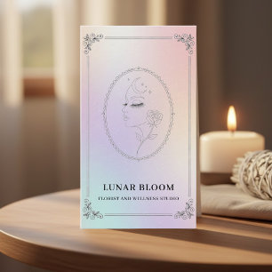 Tarjeta De Visita Floristería holográfica y estudio de bienestar