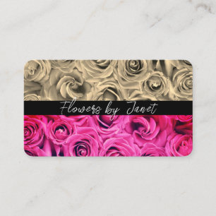 Tarjeta De Visita Floristería Pequeña Empresa Rosas Flores Florales