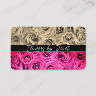 Tarjeta De Visita Floristería Pequeña Empresa Rosas Flores Florales