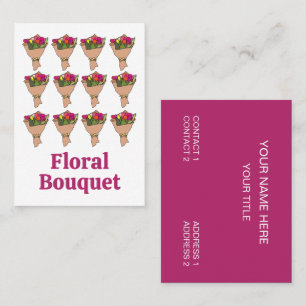 Tarjeta De Visita Floristería Ramo De Flores