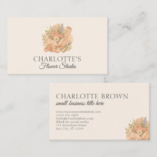 Tarjeta De Visita Floristerías Minimal Bloom