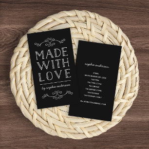 Tarjeta De Visita Florituras de color editables hechas con amor