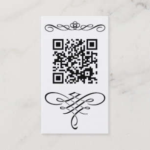 Tarjeta De Visita Flourish del código de QR