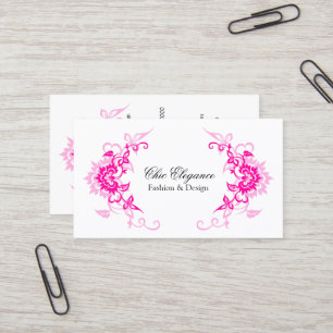 Tarjeta De Visita Flourish floral elegante