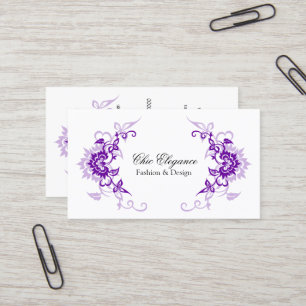 Tarjeta De Visita Flourish floral elegante