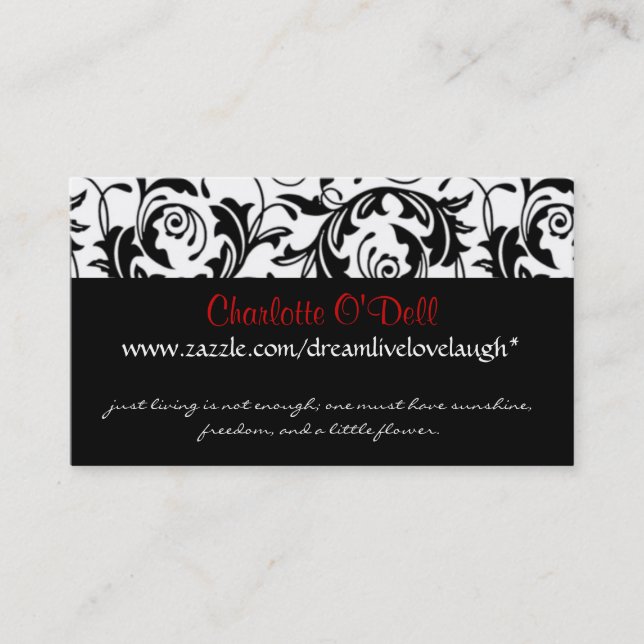 Tarjeta De Visita flourish; márketing del Web site (Anverso)