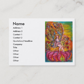 Tarjeta De Visita FLOWER FAIRY ON the PINK IRIS fantasy